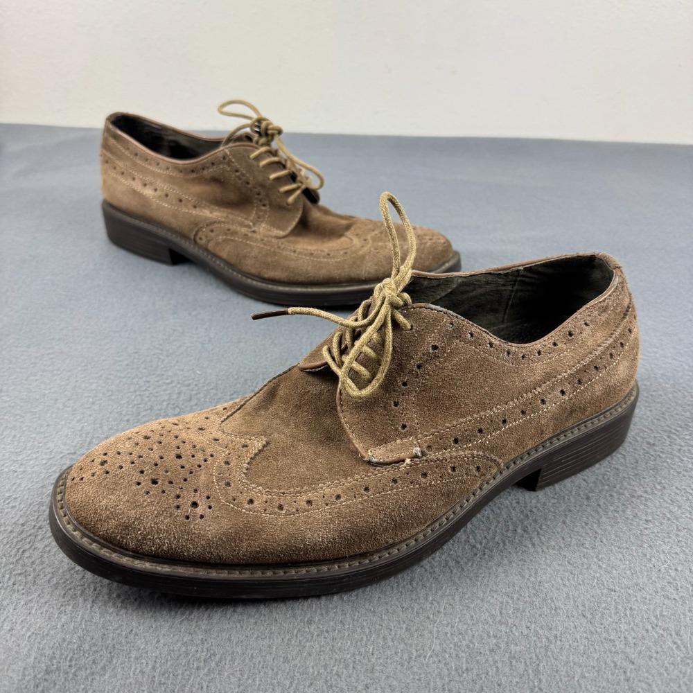 JOSEPH ABBOUD Mens Suede Wingtip‎ Derby Oxfrord Leather shoe - 11D US